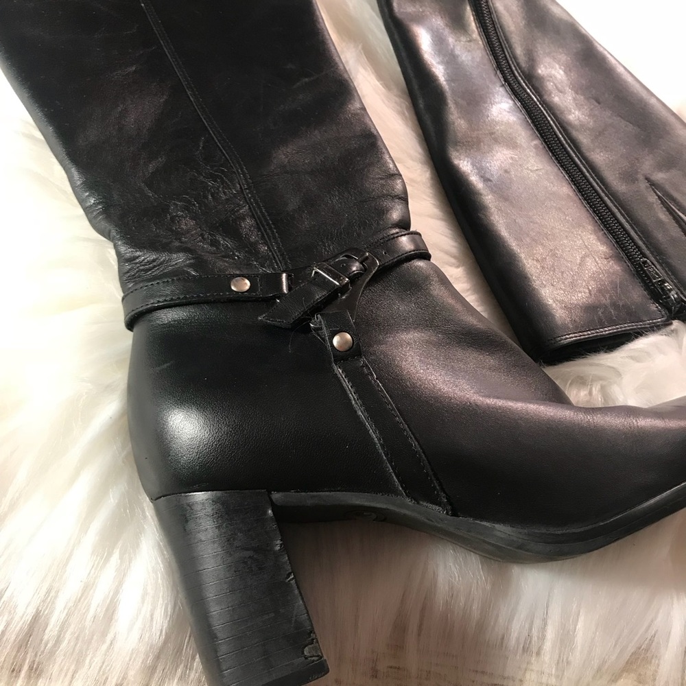 Caressa black leather boots sz6 good condition. - Picture 2 of 8